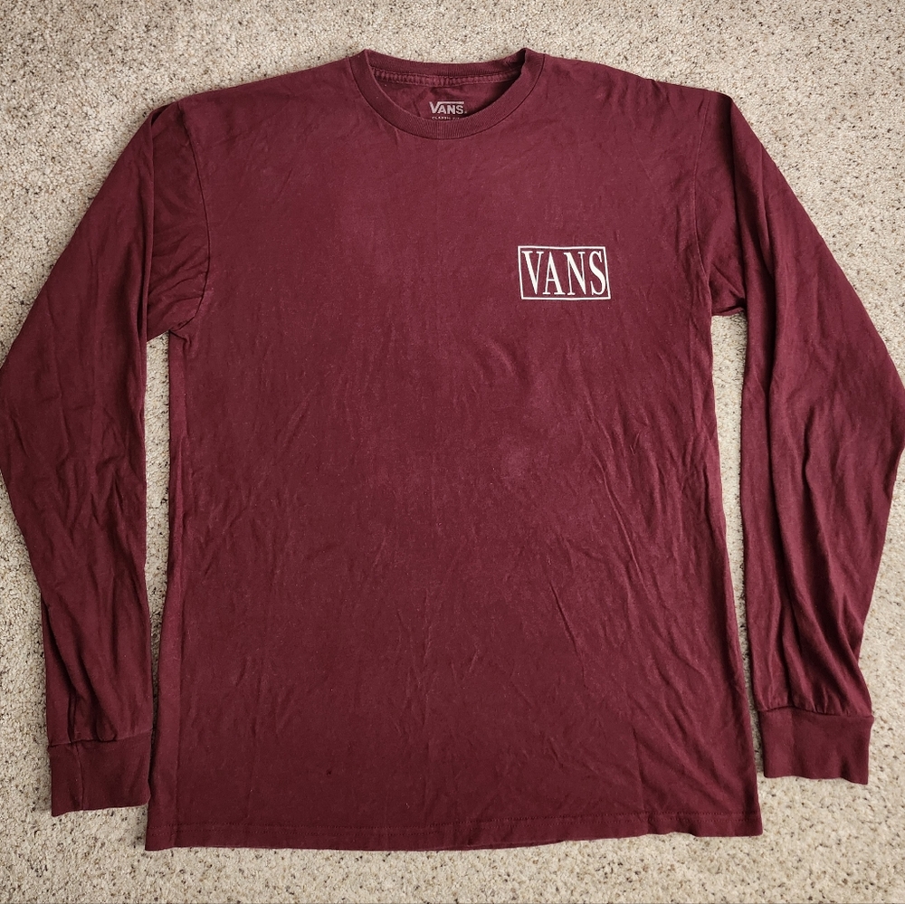 Vans Maroon Long Sleeve Shirt